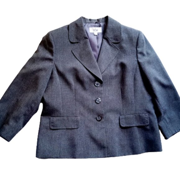 Gray Skirt Suit Office Carreer Professional Size 18 - Picture 2 of 5